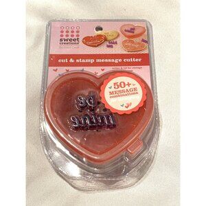 sweet creations by good cook valentines day cut & stamp message cookie cutter